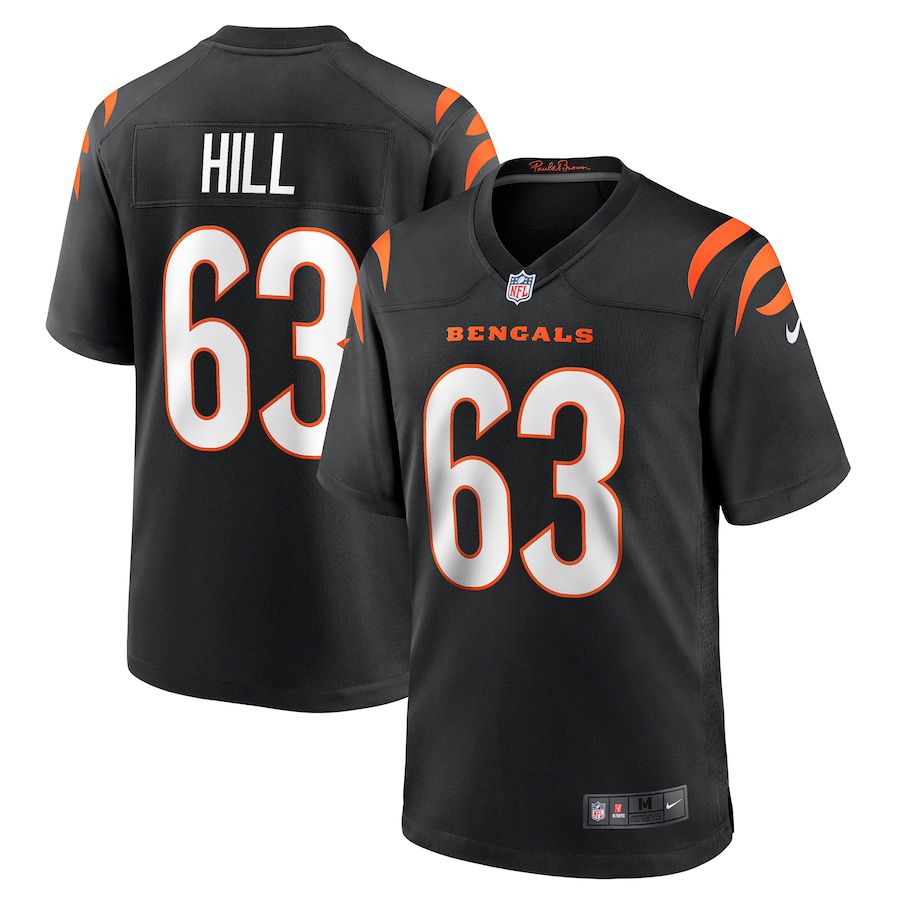Men Cincinnati Bengals #63 Trey Hill Nike Black Game NFL Jersey